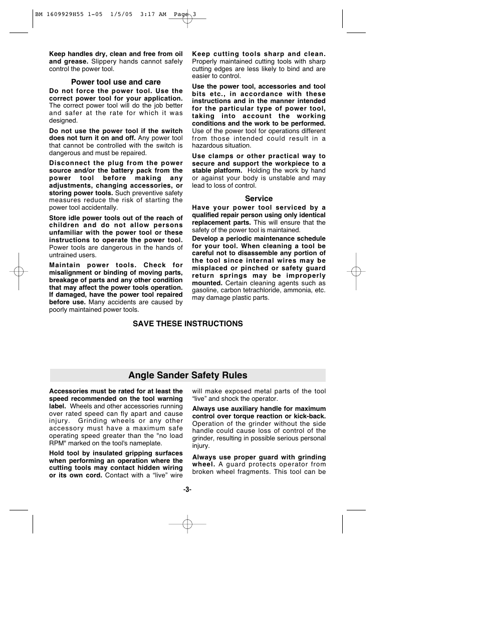 Angle sander safety rules | Bosch classixx 1853-5 User Manual | Page 3 / 36