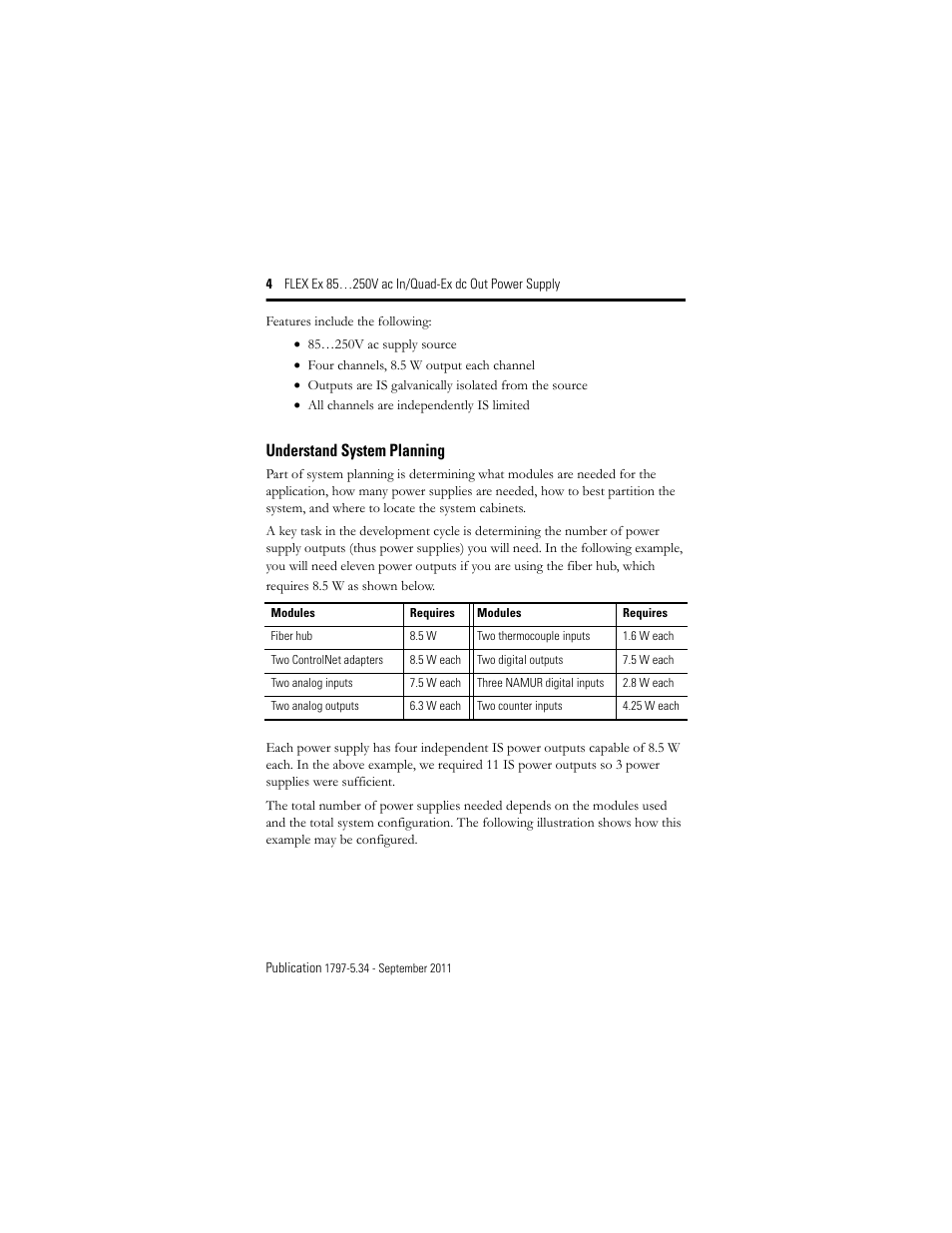 Understand system planning | Rockwell Automation 1797-PS1N FLEX Ex 85-250V AC In/Quad-Ex DC Out Power Supply User Manual | Page 4 / 20