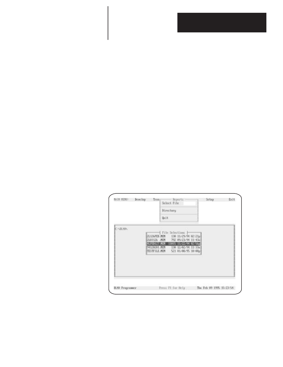 7 - the reports menu, Reports menu, The reports menu | Rockwell Automation 2706-ND1 DL40 OFFLINE PROGRAMMING SFTWR.USER MANUAL User Manual | Page 112 / 139
