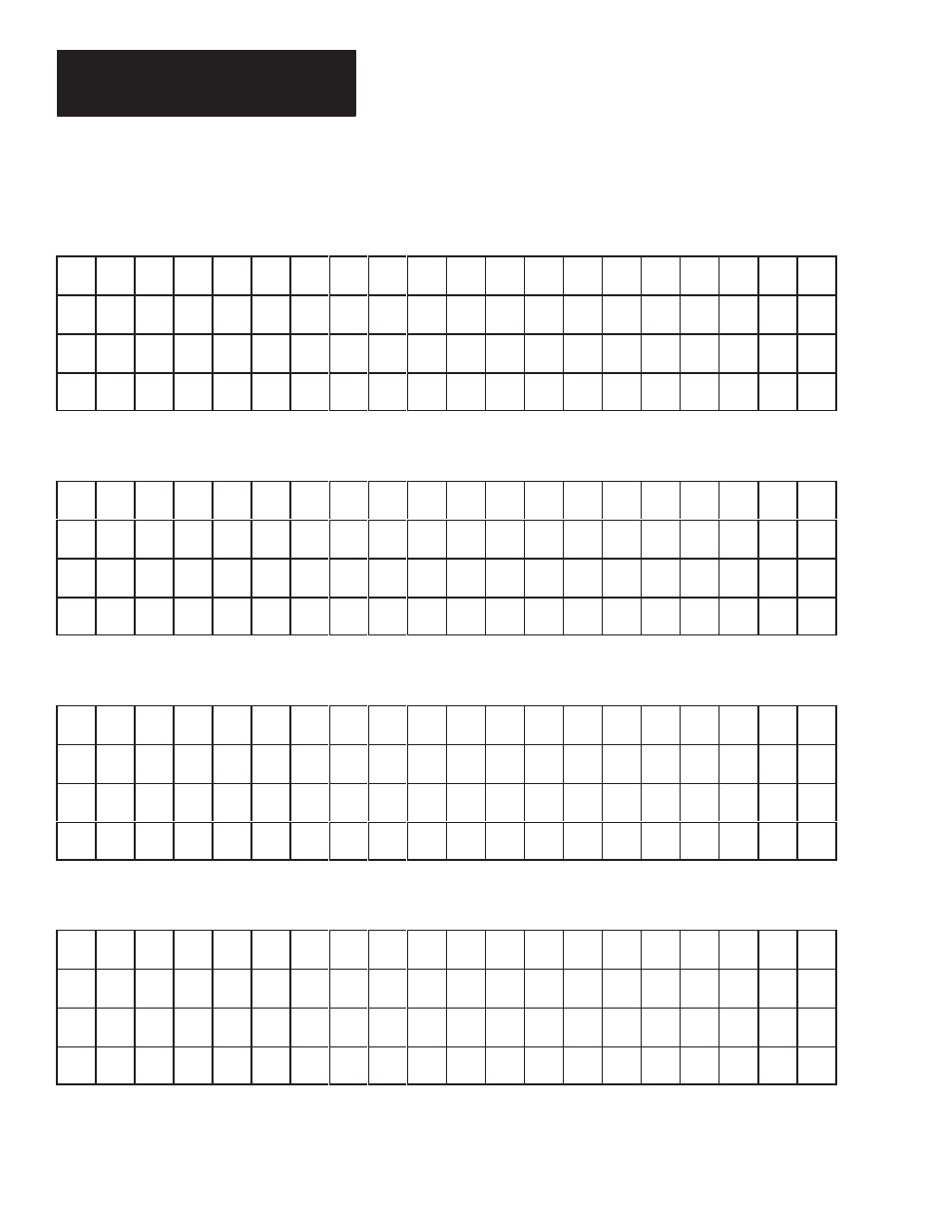 Four line worksheet | Rockwell Automation 2706-ND1 DL40 OFFLINE PROGRAMMING SFTWR.USER MANUAL User Manual | Page 126 / 139