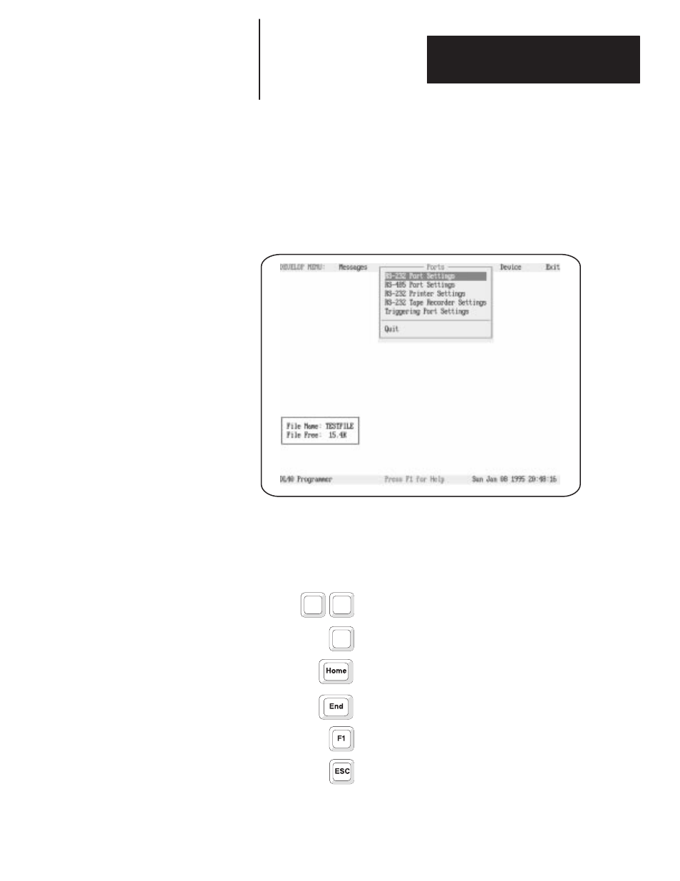 Ports menu | Rockwell Automation 2706-ND1 DL40 OFFLINE PROGRAMMING SFTWR.USER MANUAL User Manual | Page 80 / 139