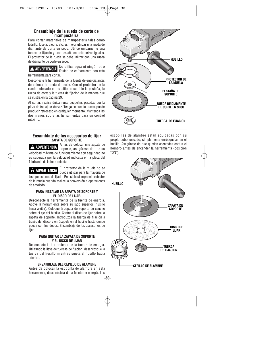 Bosch 1710D User Manual | Page 30 / 36