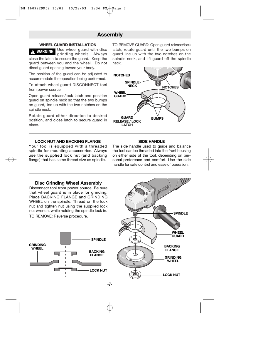 Assembly | Bosch 1710D User Manual | Page 7 / 36