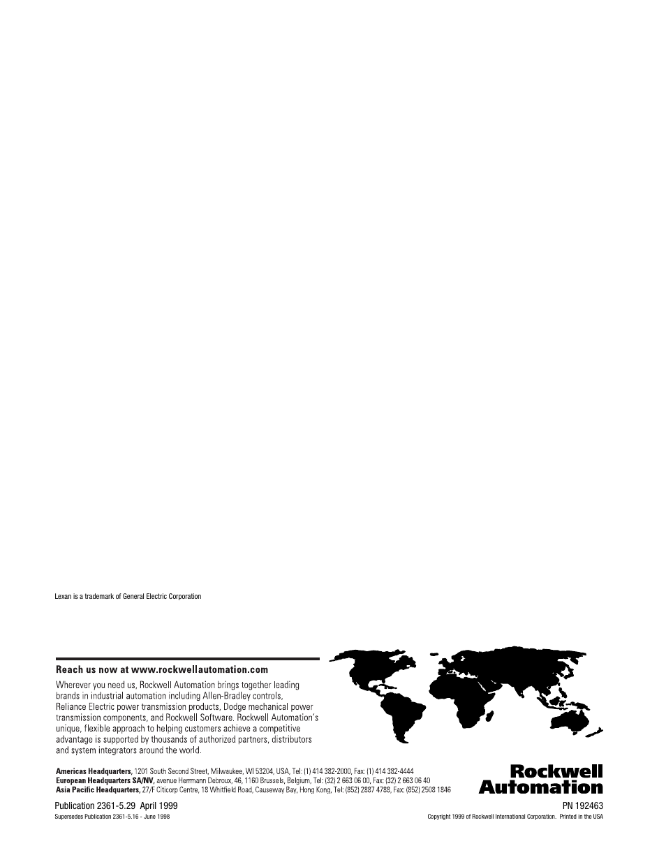 Rockwell Automation 2361 Bridge Fan and Capacitor Replacement User Manual | Page 6 / 6