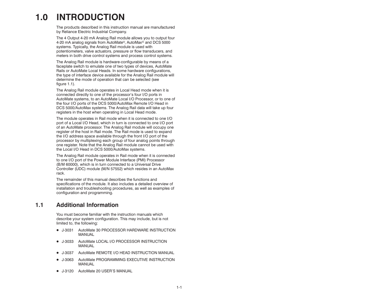 0 introduction, 1 additional information | Rockwell Automation 61C365 4 Output 4-20mA Analog Rail User Manual | Page 7 / 46