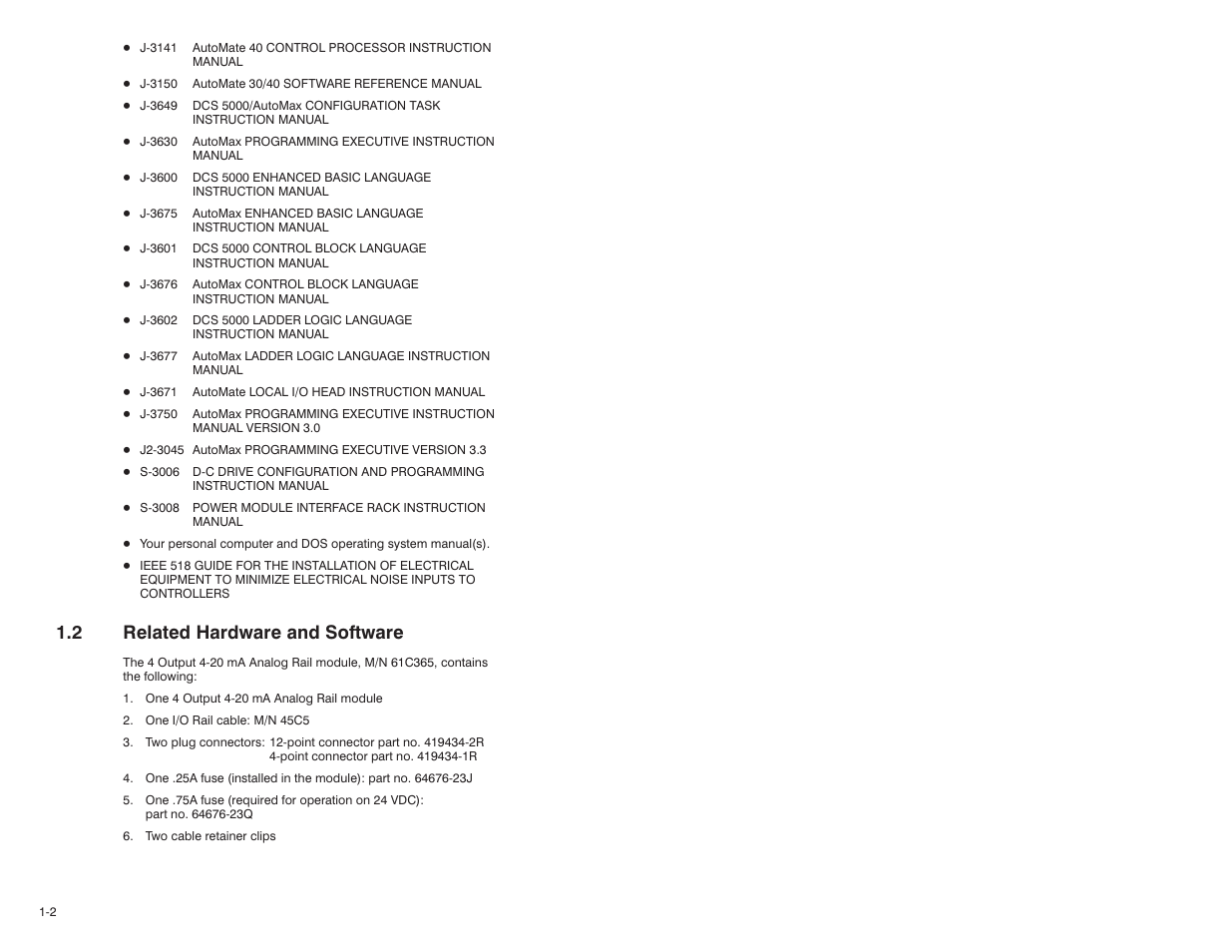 2 related hardware and software | Rockwell Automation 61C365 4 Output 4-20mA Analog Rail User Manual | Page 8 / 46