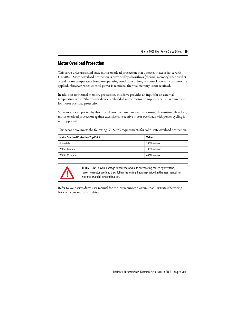 Motor overload protection | Rockwell Automation 2099-BMxxx Kinetix 7000 High Power Servo Drive Installation Instructions User Manual | Page 19 / 20