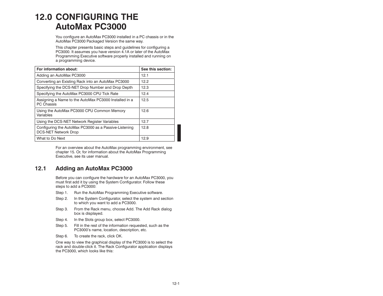0 - configuring the automax pc3000, 1 adding an automax pc3000 | Rockwell Automation 57C570 AutoMax PC3000 User Manual User Manual | Page 141 / 294