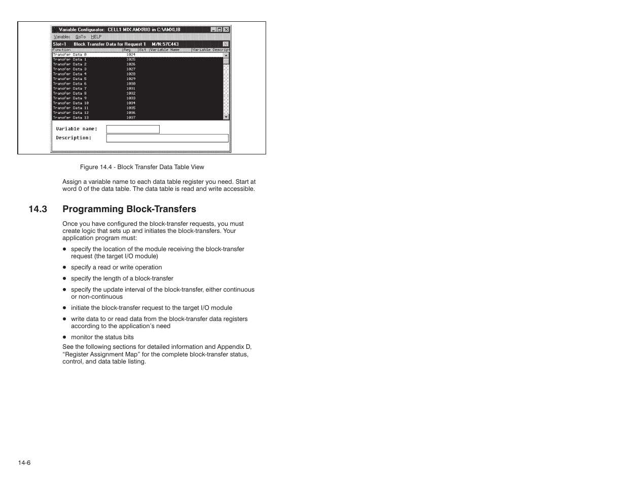 3 programming block-transfers, 3 programming blockćtransfers | Rockwell Automation 57C570 AutoMax PC3000 User Manual User Manual | Page 164 / 294