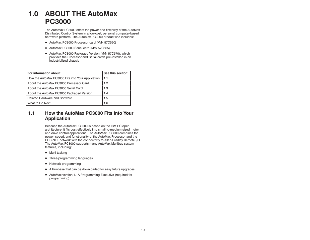 0 - about the automax pc3000 | Rockwell Automation 57C570 AutoMax PC3000 User Manual User Manual | Page 21 / 294