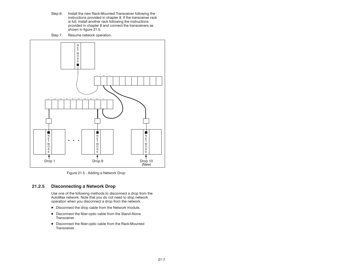 5 disconnecting a network drop | Rockwell Automation 57C570 AutoMax PC3000 User Manual User Manual | Page 239 / 294