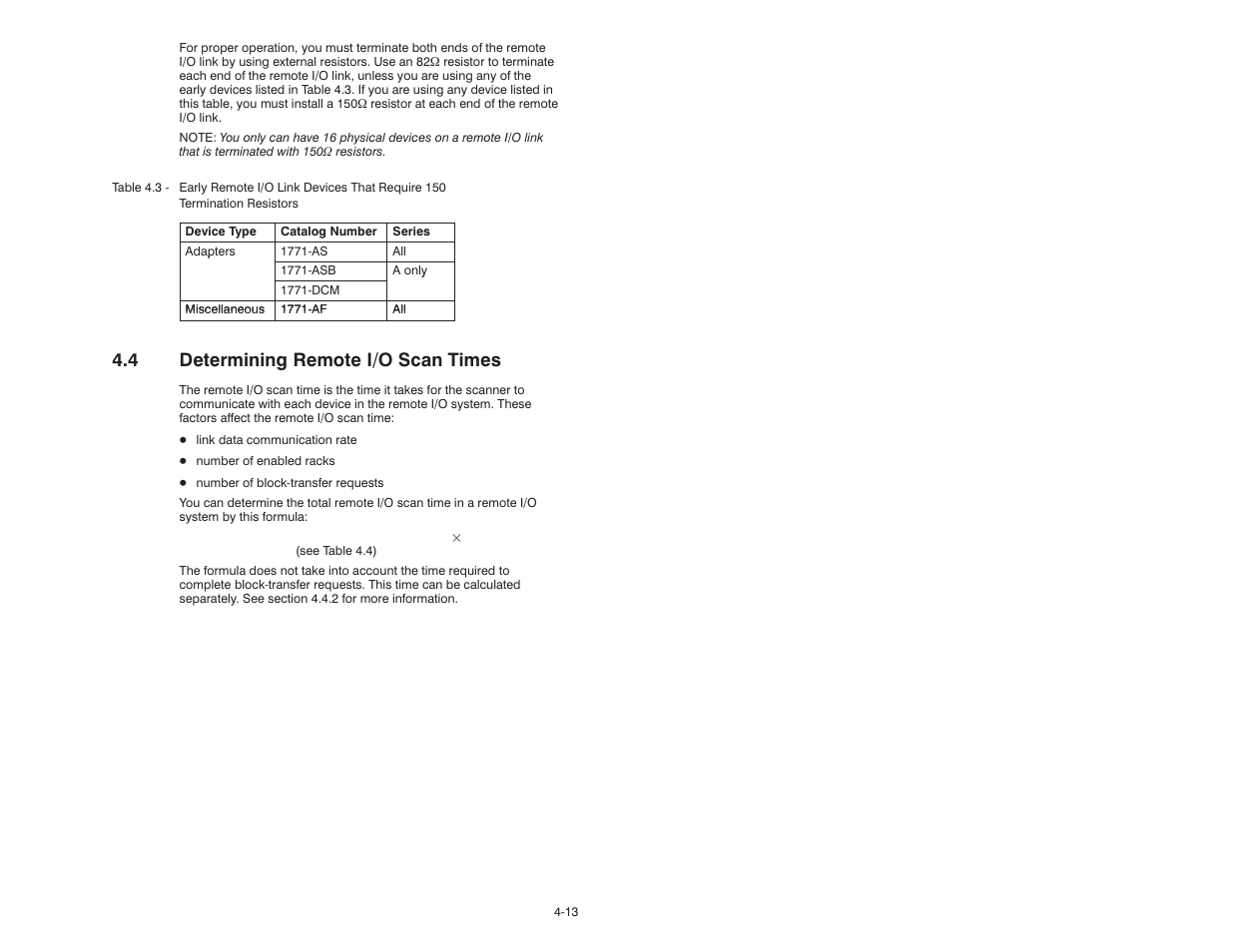 4 determining remote i/o scan times | Rockwell Automation 57C570 AutoMax PC3000 User Manual User Manual | Page 71 / 294