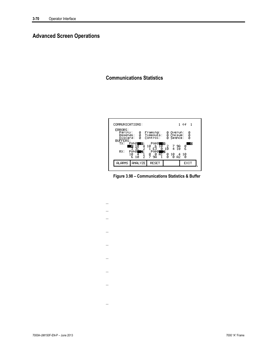 Advanced screen operations | Rockwell Automation 7000A PowerFlex Medium Voltage Drive (A-Frame) - Classic Control User Manual | Page 164 / 515