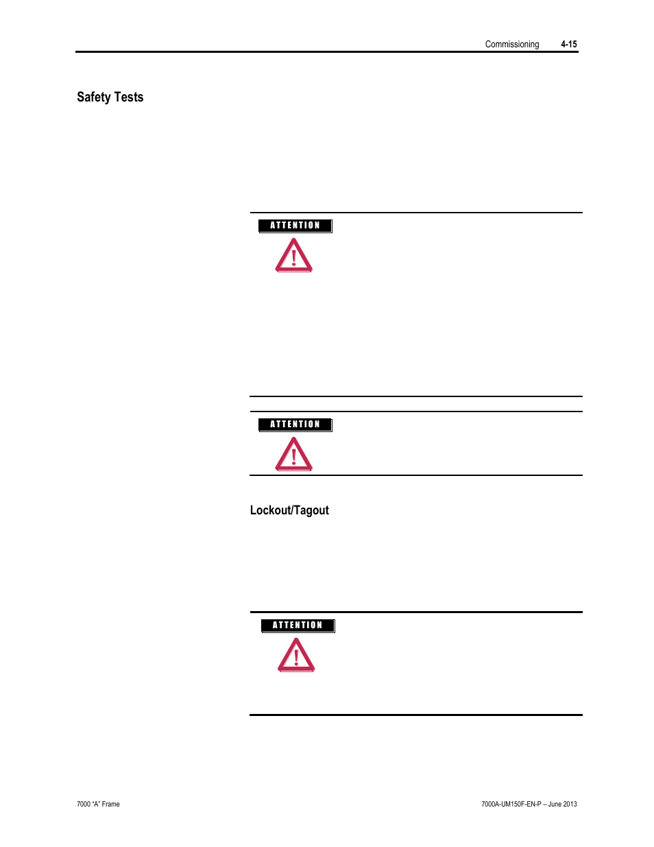 Safety tests | Rockwell Automation 7000A PowerFlex Medium Voltage Drive (A-Frame) - Classic Control User Manual | Page 189 / 515