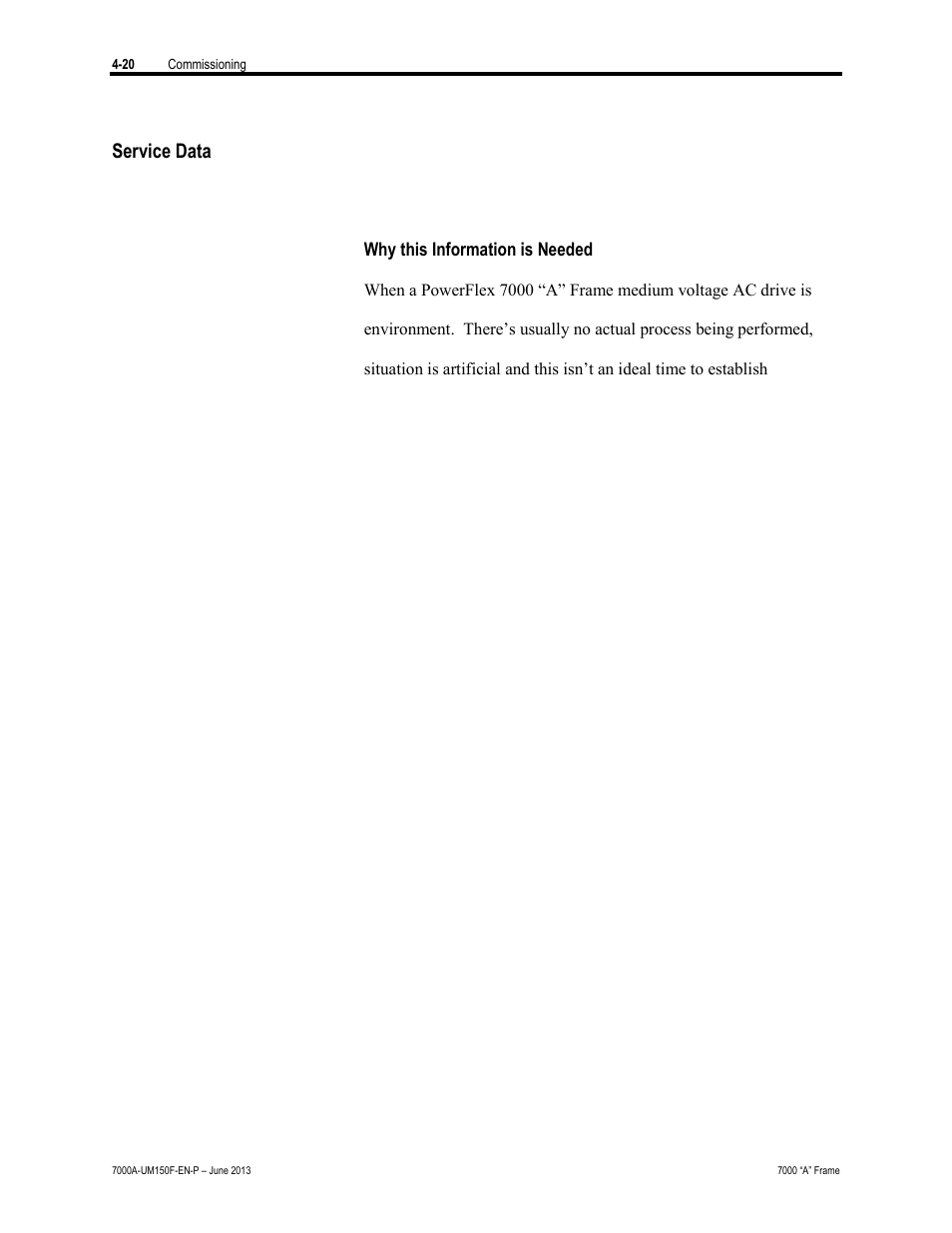 Service data | Rockwell Automation 7000A PowerFlex Medium Voltage Drive (A-Frame) - Classic Control User Manual | Page 194 / 515