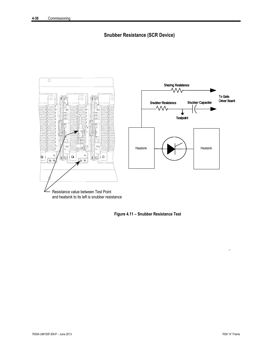 Snubber resistance (scr device) | Rockwell Automation 7000A PowerFlex Medium Voltage Drive (A-Frame) - Classic Control User Manual | Page 212 / 515