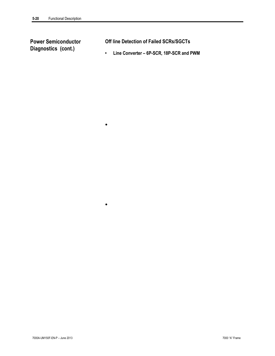 Power semiconductor diagnostics (cont.) | Rockwell Automation 7000A PowerFlex Medium Voltage Drive (A-Frame) - Classic Control User Manual | Page 288 / 515