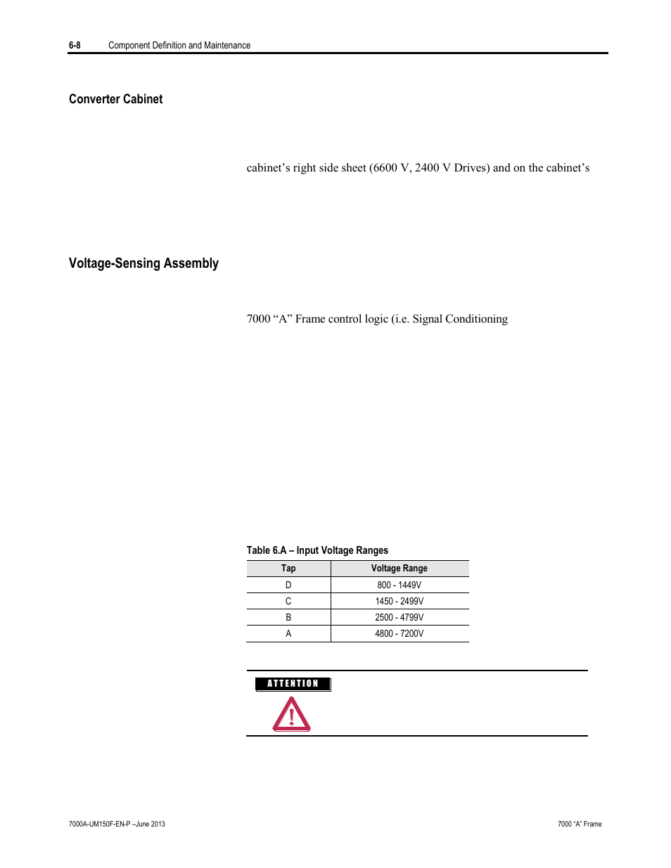 Voltage-sensing assembly | Rockwell Automation 7000A PowerFlex Medium Voltage Drive (A-Frame) - Classic Control User Manual | Page 312 / 515