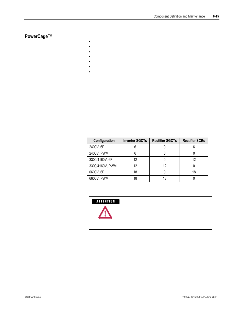 Powercage | Rockwell Automation 7000A PowerFlex Medium Voltage Drive (A-Frame) - Classic Control User Manual | Page 319 / 515