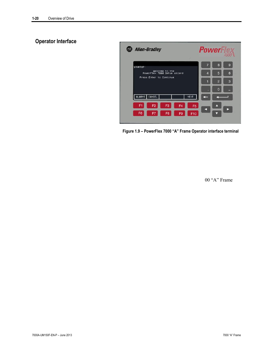 Operator interface | Rockwell Automation 7000A PowerFlex Medium Voltage Drive (A-Frame) - Classic Control User Manual | Page 38 / 515