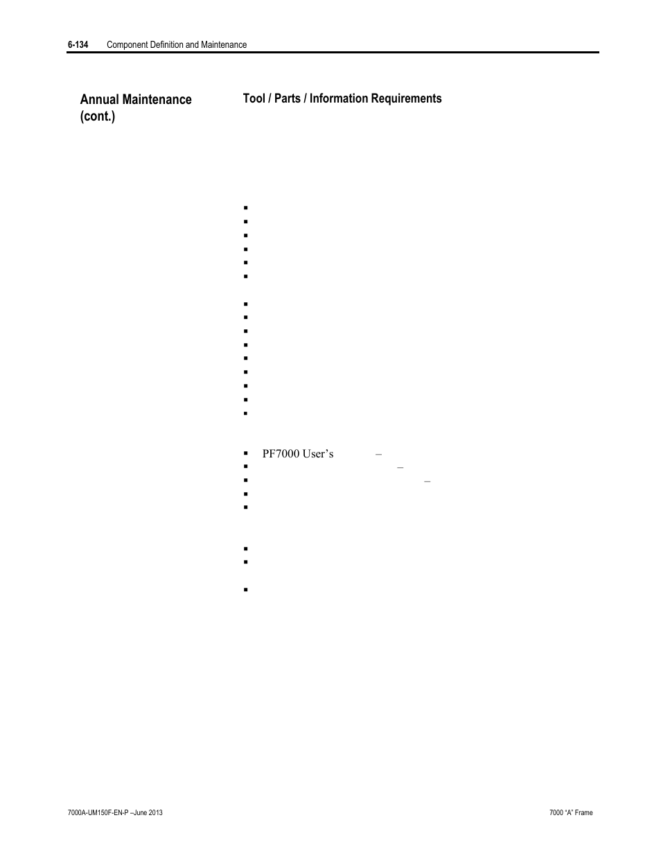 Annual maintenance (cont.) | Rockwell Automation 7000A PowerFlex Medium Voltage Drive (A-Frame) - Classic Control User Manual | Page 438 / 515