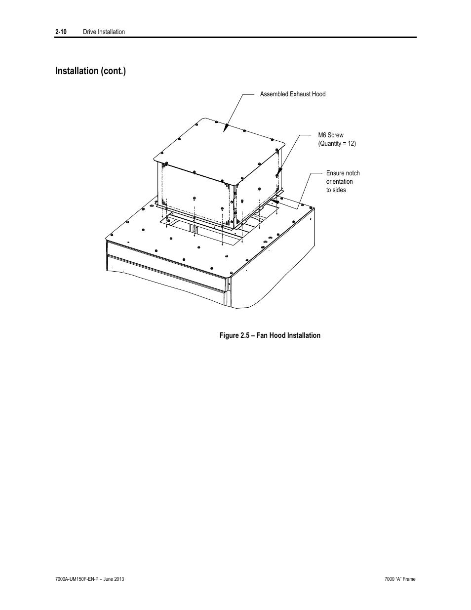 Installation (cont.) | Rockwell Automation 7000A PowerFlex Medium Voltage Drive (A-Frame) - Classic Control User Manual | Page 50 / 515