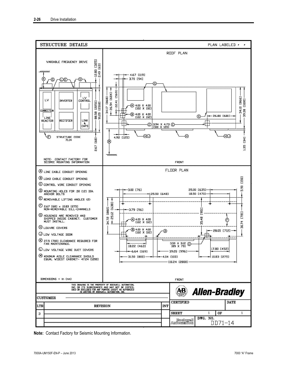 Rockwell Automation 7000A PowerFlex Medium Voltage Drive (A-Frame) - Classic Control User Manual | Page 66 / 515