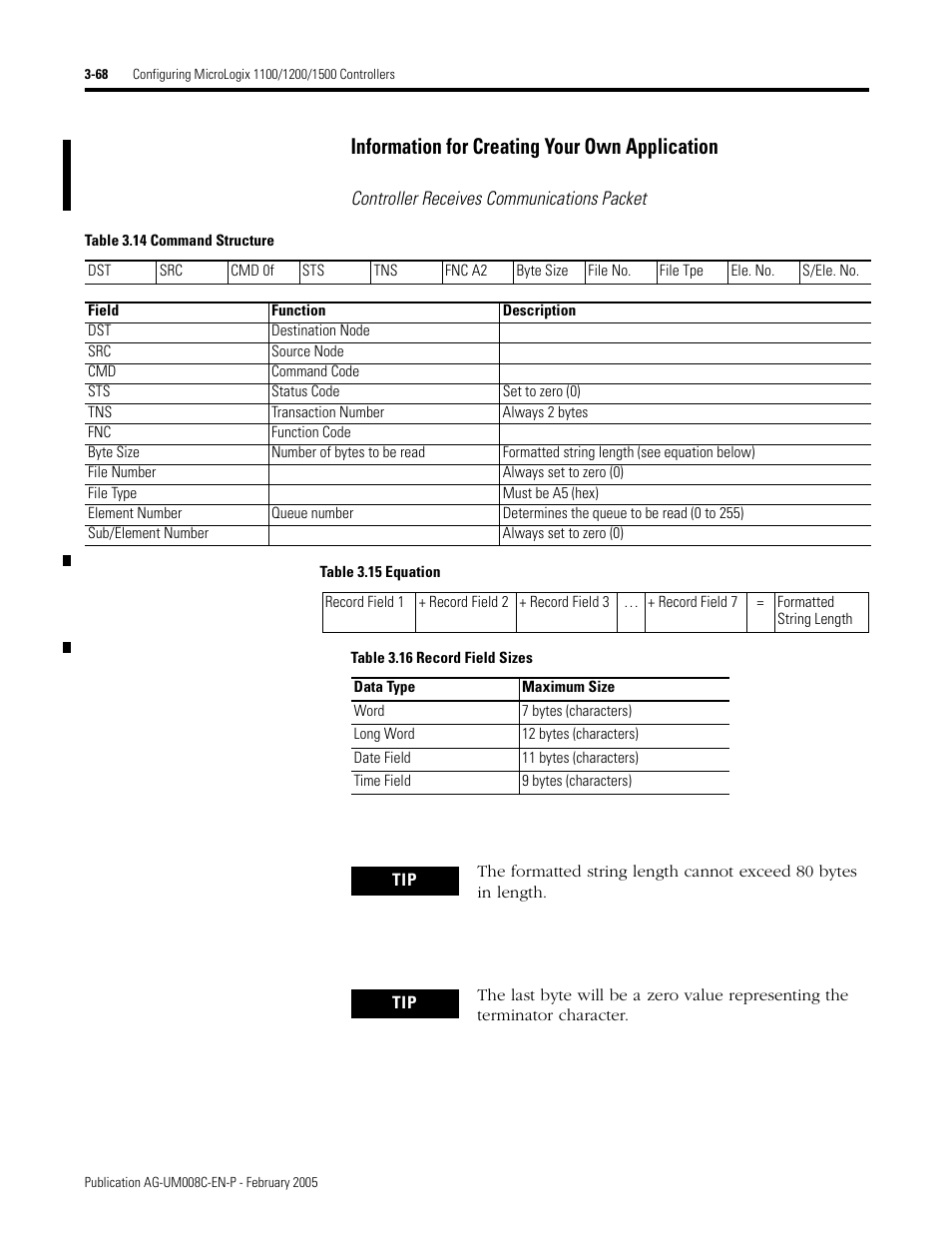 Information for creating your own application -68, Information for creating your own application | Rockwell Automation DAG6.5.8 APPLICATION GUIDE SCADA SYSTEM User Manual | Page 136 / 420