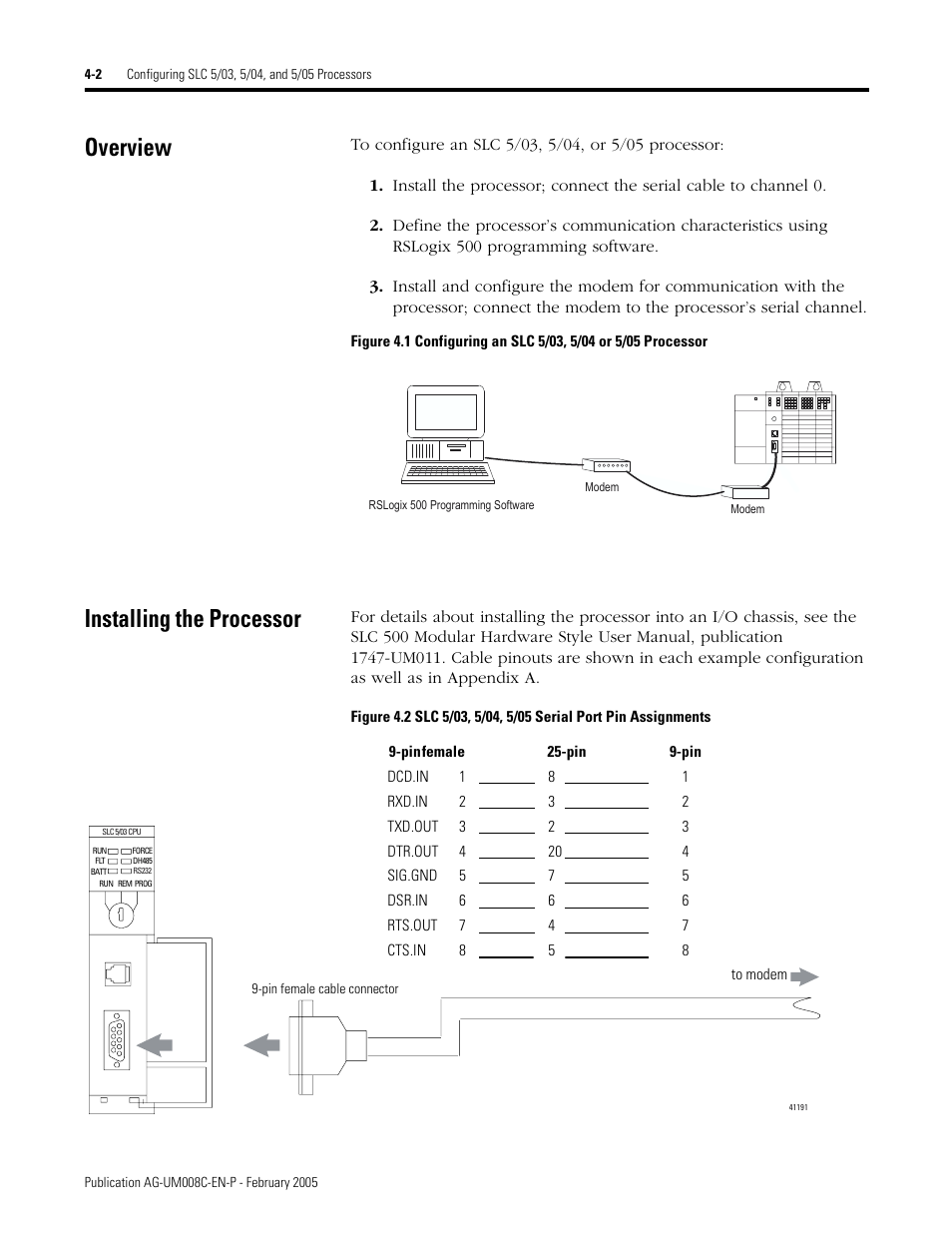 Overview, Installing the processor, Overview -2 installing the processor -2 | Rockwell Automation DAG6.5.8 APPLICATION GUIDE SCADA SYSTEM User Manual | Page 140 / 420