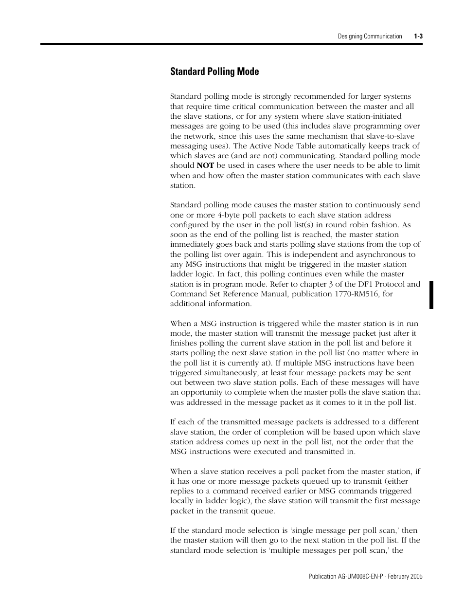 Standard polling mode -3, Standard polling mode | Rockwell Automation DAG6.5.8 APPLICATION GUIDE SCADA SYSTEM User Manual | Page 21 / 420