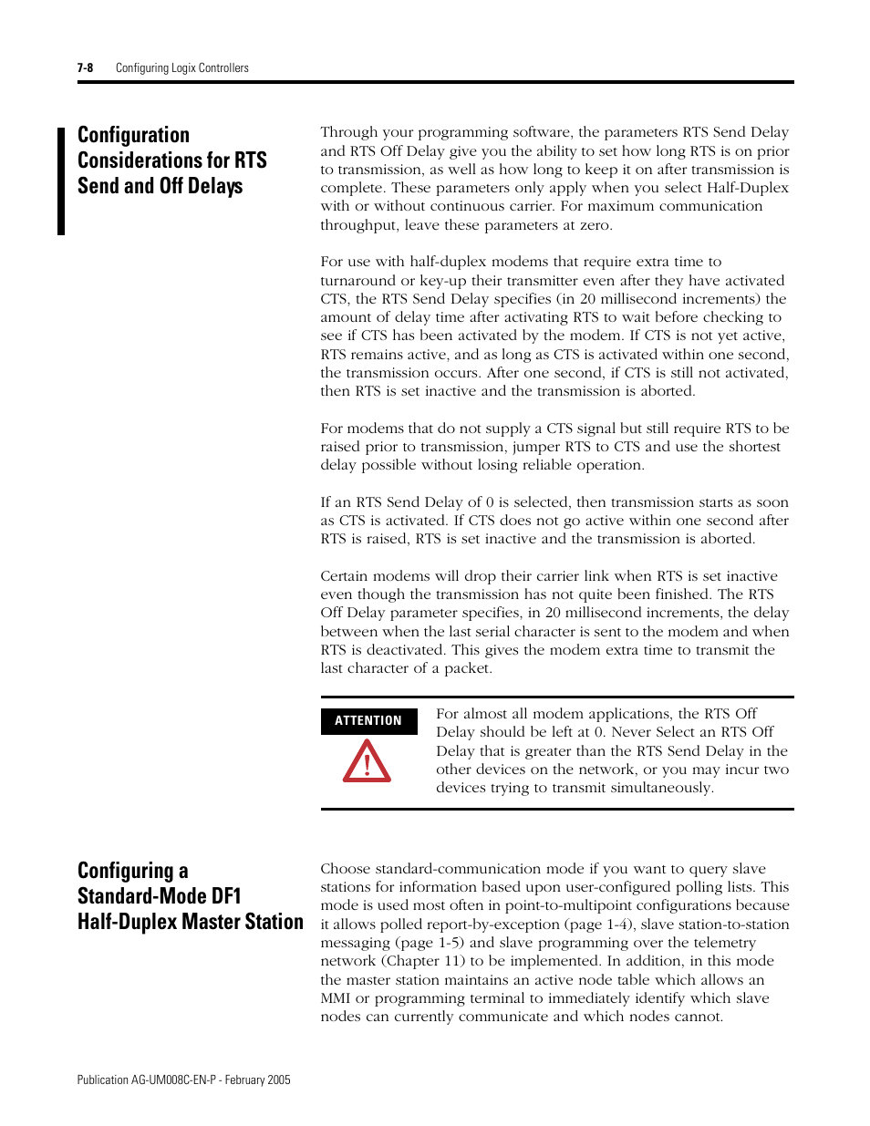 Configuring a standard-mode df1 half-duplex | Rockwell Automation DAG6.5.8 APPLICATION GUIDE SCADA SYSTEM User Manual | Page 234 / 420