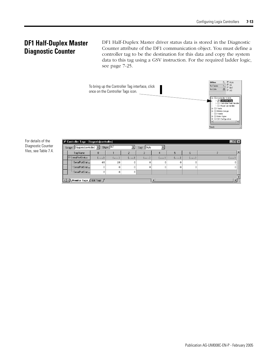 Df1 half-duplex master diagnostic counter, Df1 half-duplex master diagnostic counter -13 | Rockwell Automation DAG6.5.8 APPLICATION GUIDE SCADA SYSTEM User Manual | Page 239 / 420