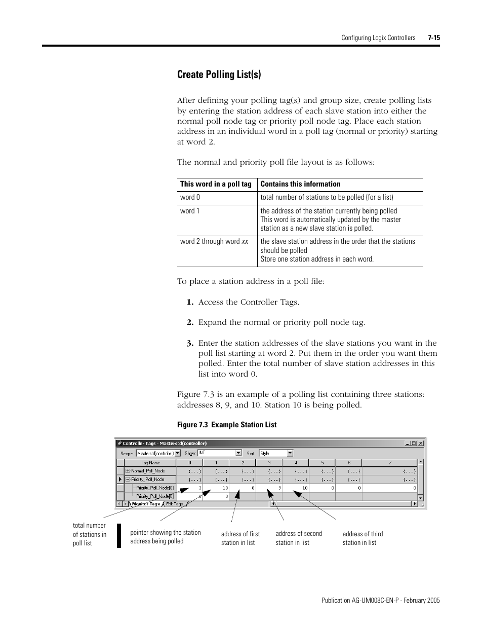 Create polling list(s) -15, Create polling list(s) | Rockwell Automation DAG6.5.8 APPLICATION GUIDE SCADA SYSTEM User Manual | Page 241 / 420