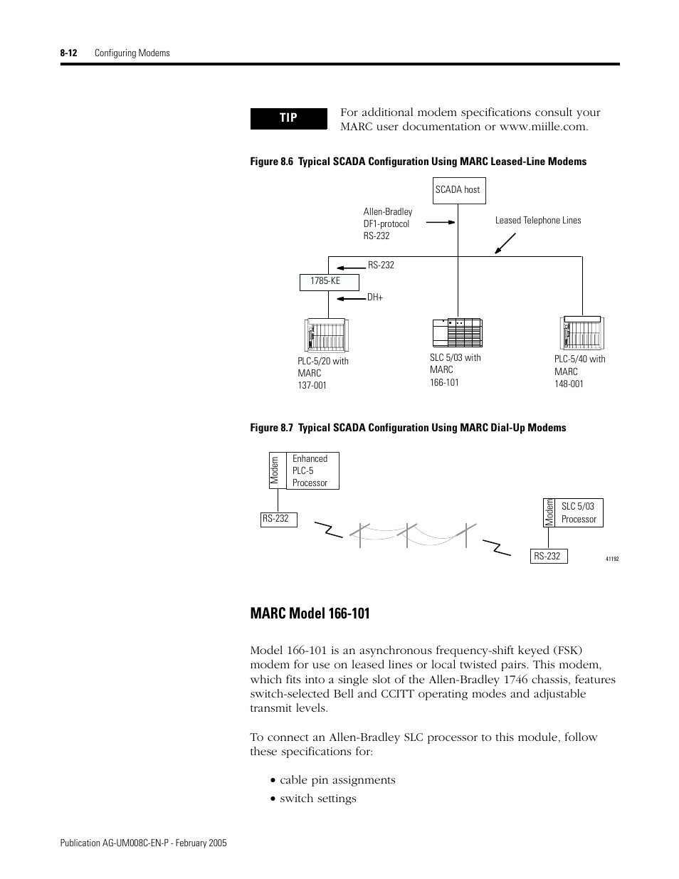 Marc model 166-101 -12 | Rockwell Automation DAG6.5.8 APPLICATION GUIDE SCADA SYSTEM User Manual | Page 278 / 420