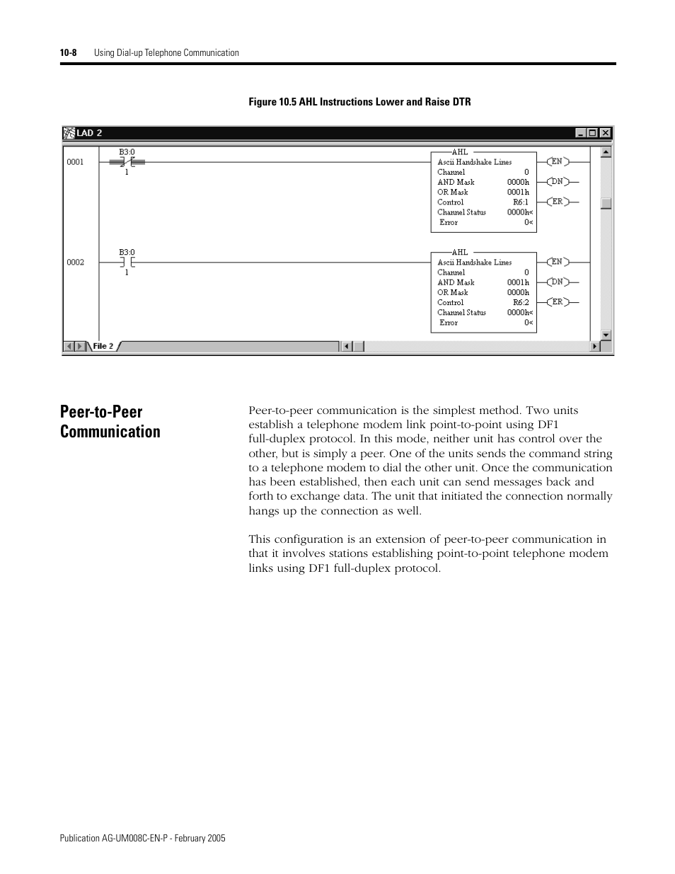 Peer-to-peer communication, Peer-to-peer communication -8 | Rockwell Automation DAG6.5.8 APPLICATION GUIDE SCADA SYSTEM User Manual | Page 328 / 420