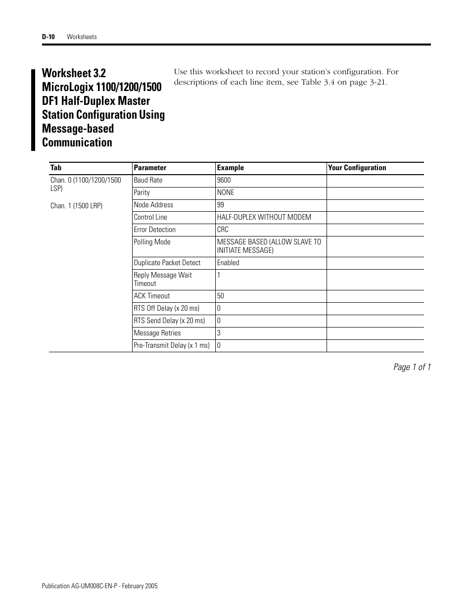 D-10 | Rockwell Automation DAG6.5.8 APPLICATION GUIDE SCADA SYSTEM User Manual | Page 366 / 420