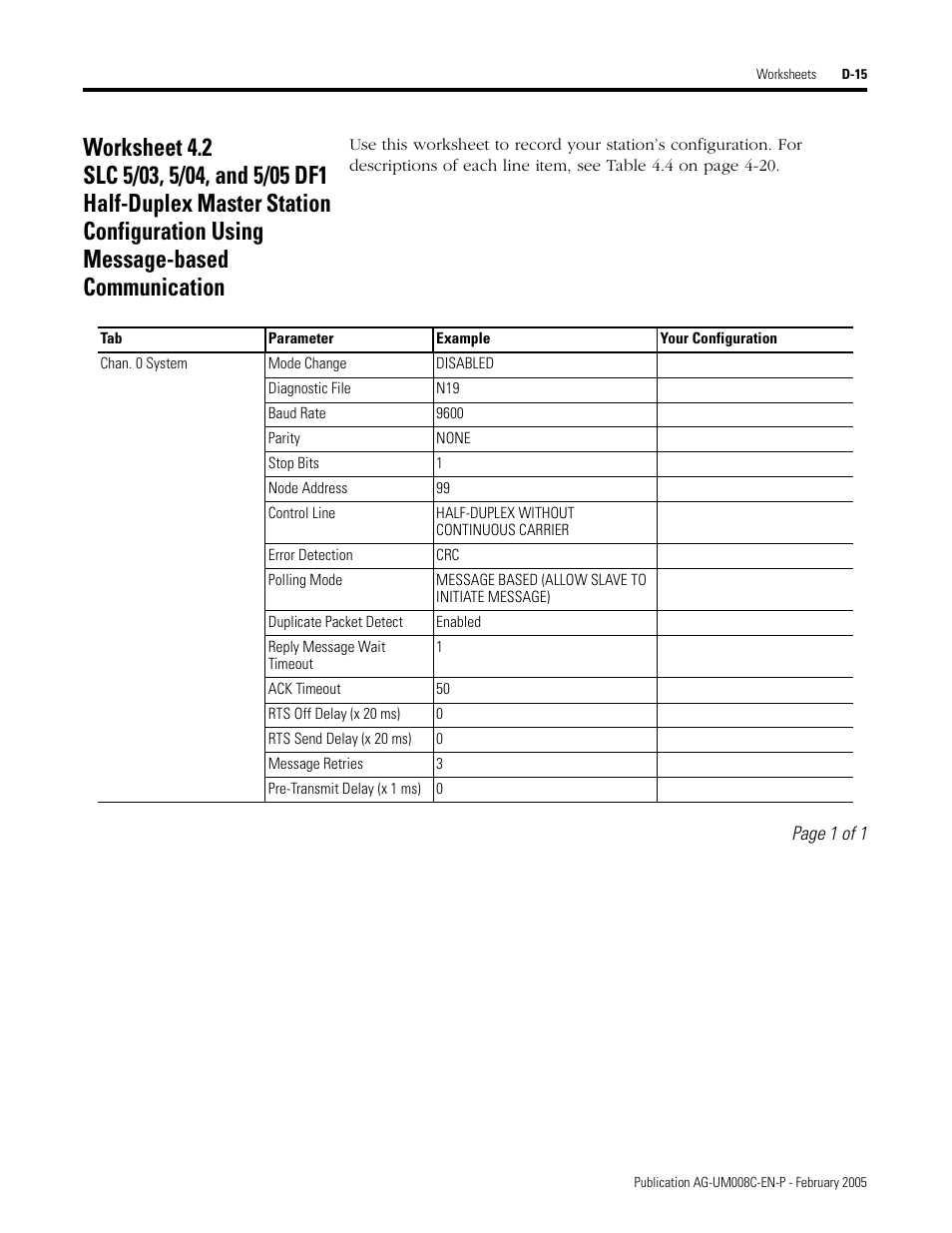 D-15 | Rockwell Automation DAG6.5.8 APPLICATION GUIDE SCADA SYSTEM User Manual | Page 371 / 420