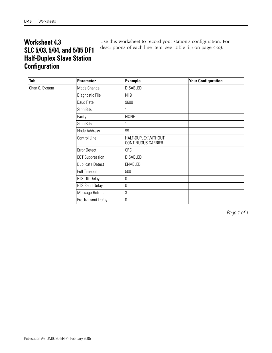 D-16 | Rockwell Automation DAG6.5.8 APPLICATION GUIDE SCADA SYSTEM User Manual | Page 372 / 420