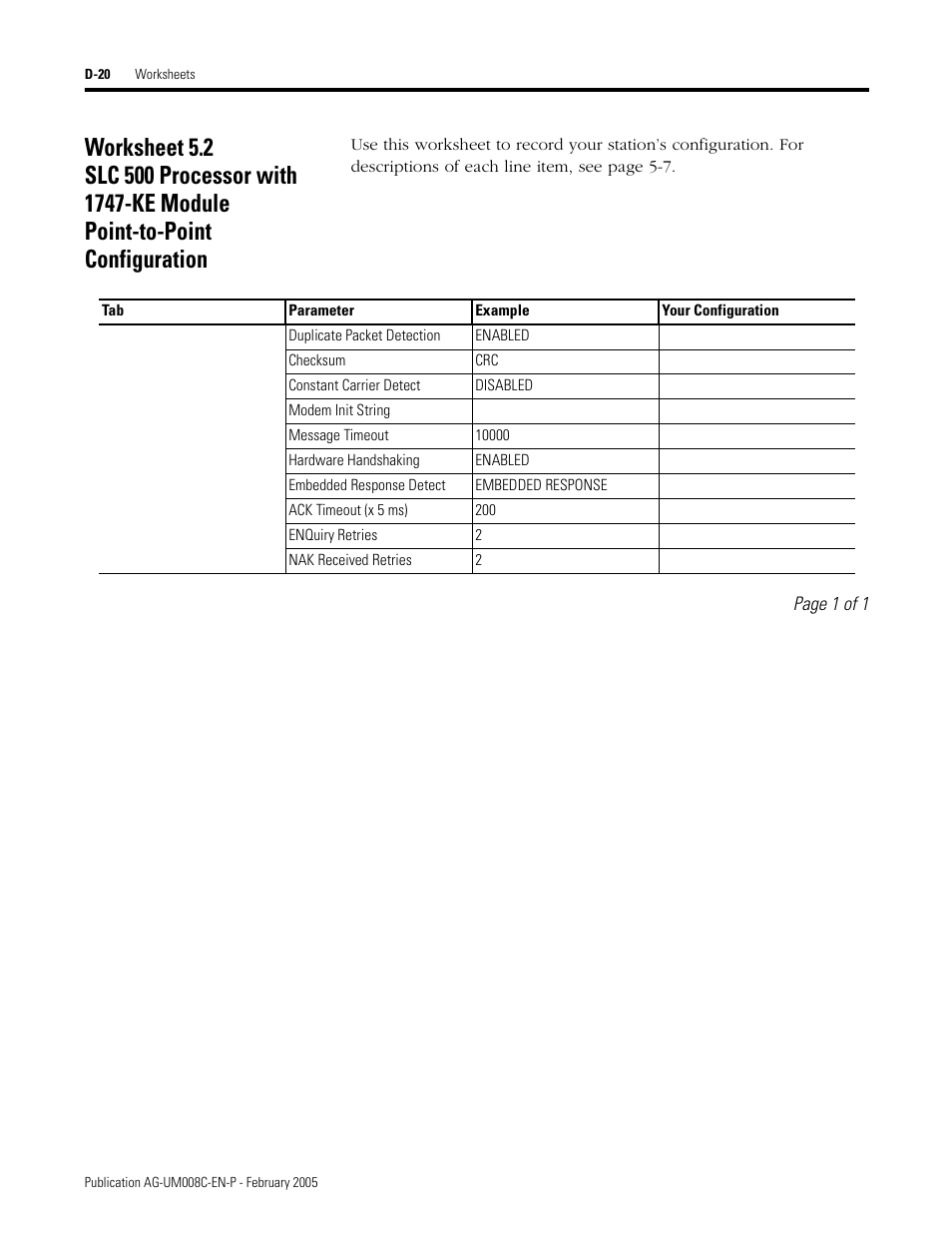 D-20 | Rockwell Automation DAG6.5.8 APPLICATION GUIDE SCADA SYSTEM User Manual | Page 376 / 420