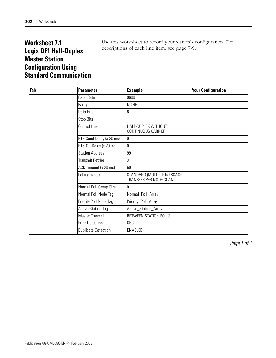 D-22) f, D-22 | Rockwell Automation DAG6.5.8 APPLICATION GUIDE SCADA SYSTEM User Manual | Page 378 / 420