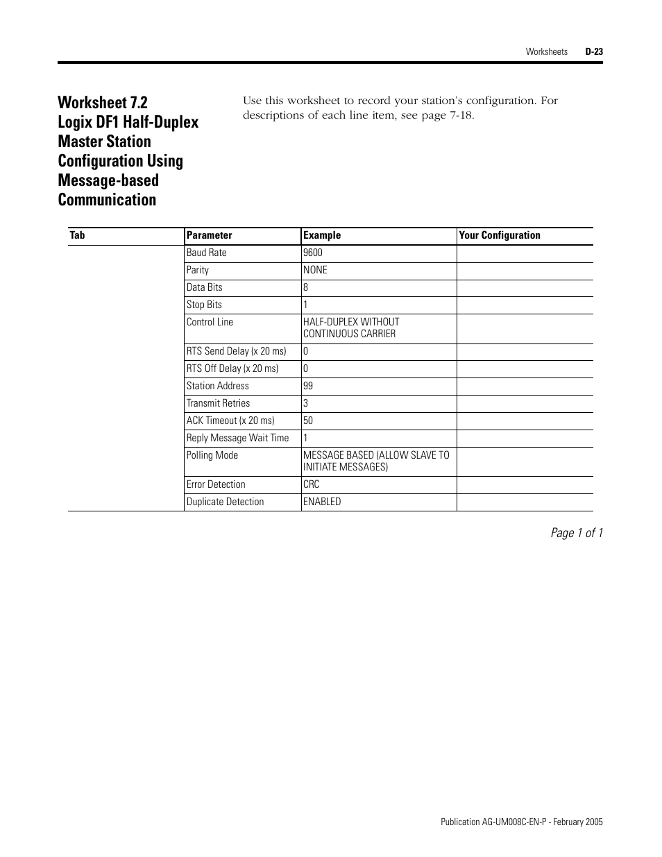 D-23 | Rockwell Automation DAG6.5.8 APPLICATION GUIDE SCADA SYSTEM User Manual | Page 379 / 420