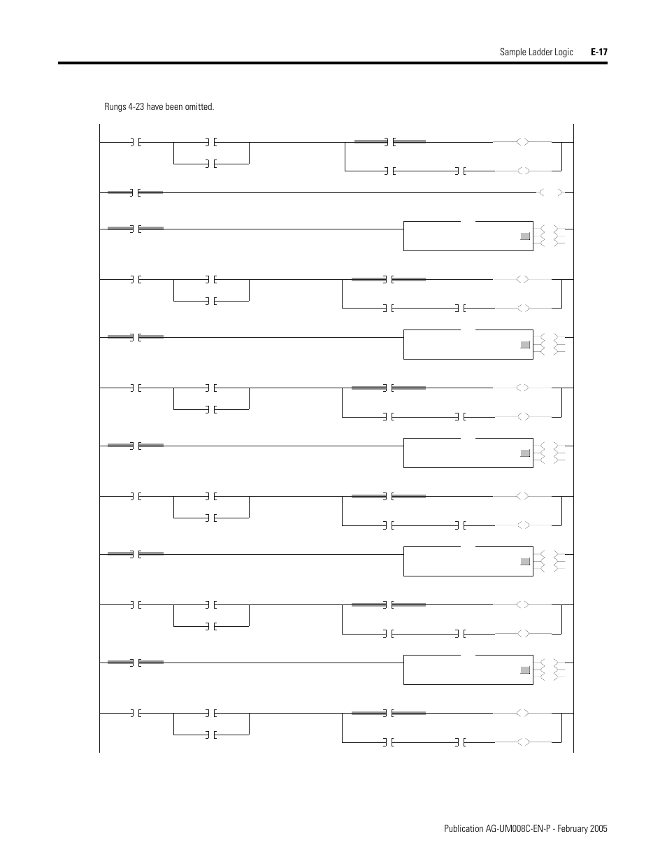 Rungs 4-23 have been omitted | Rockwell Automation DAG6.5.8 APPLICATION GUIDE SCADA SYSTEM User Manual | Page 399 / 420