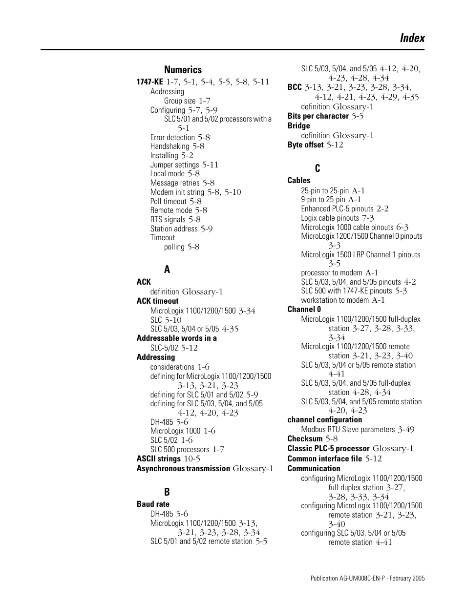 Index, Numerics | Rockwell Automation DAG6.5.8 APPLICATION GUIDE SCADA SYSTEM User Manual | Page 411 / 420