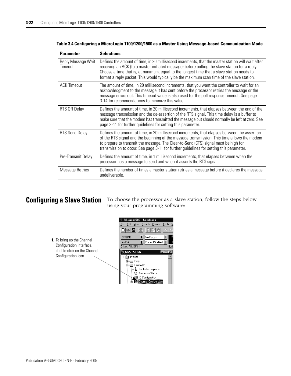 Configuring a slave station, Configuring a slave station -22 | Rockwell Automation DAG6.5.8 APPLICATION GUIDE SCADA SYSTEM User Manual | Page 90 / 420