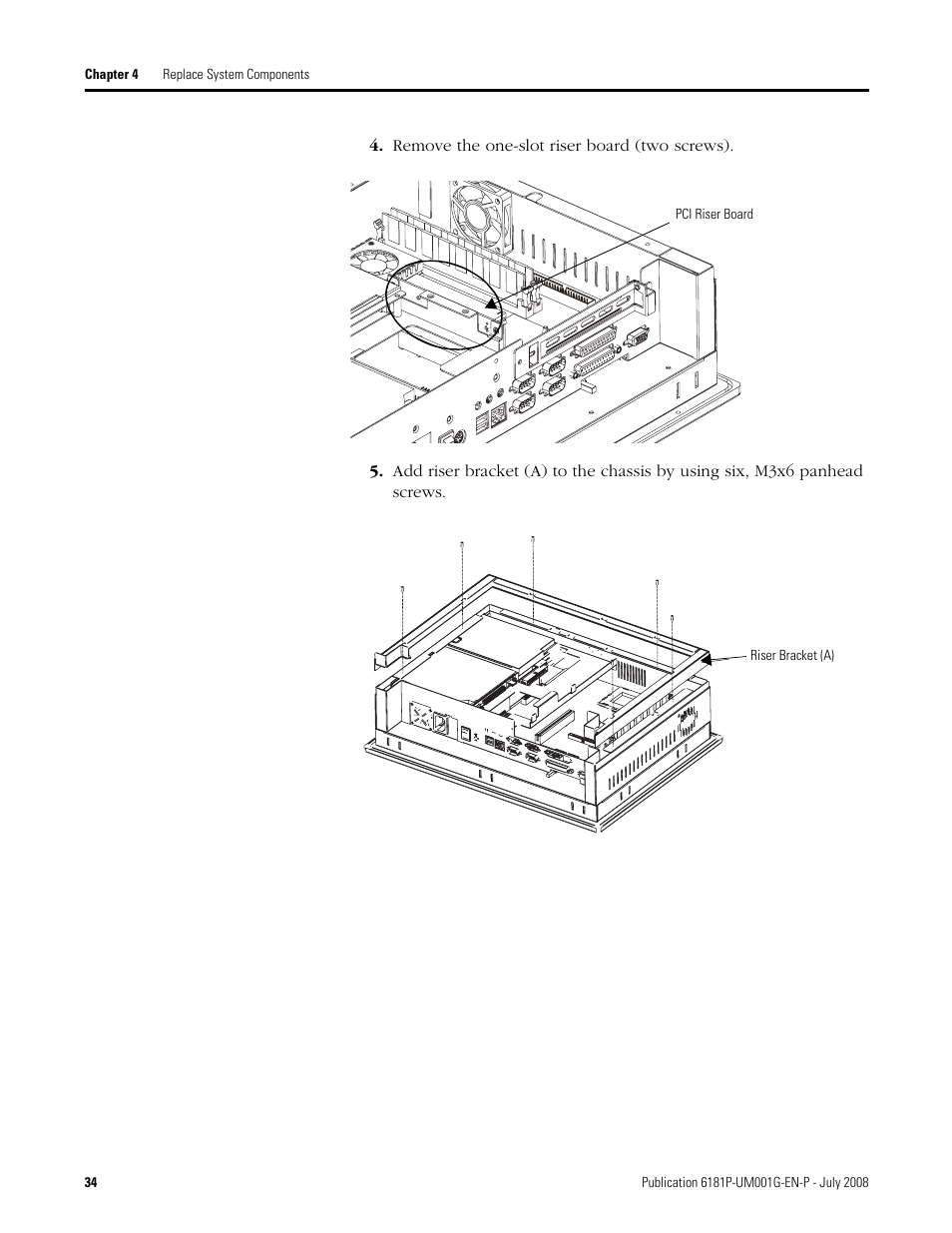 Rockwell Automation 6181P-xxxx Integrated Display Computers, Series A to D User Manual | Page 34 / 72