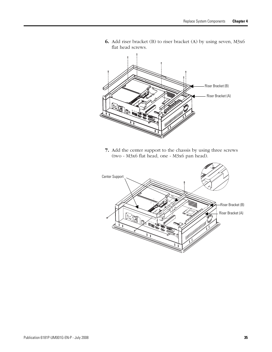 Rockwell Automation 6181P-xxxx Integrated Display Computers, Series A to D User Manual | Page 35 / 72