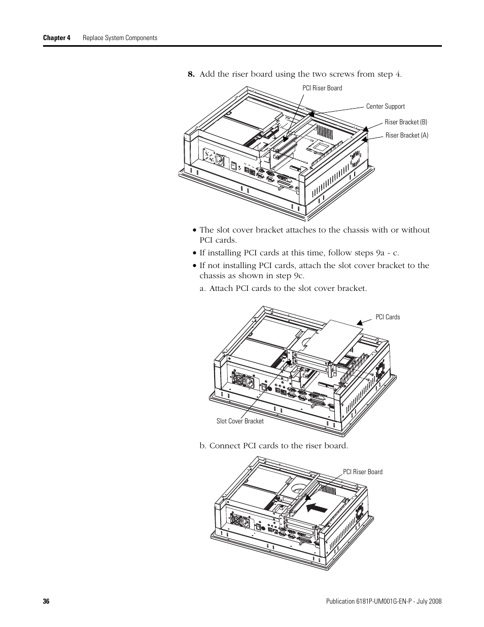 Rockwell Automation 6181P-xxxx Integrated Display Computers, Series A to D User Manual | Page 36 / 72