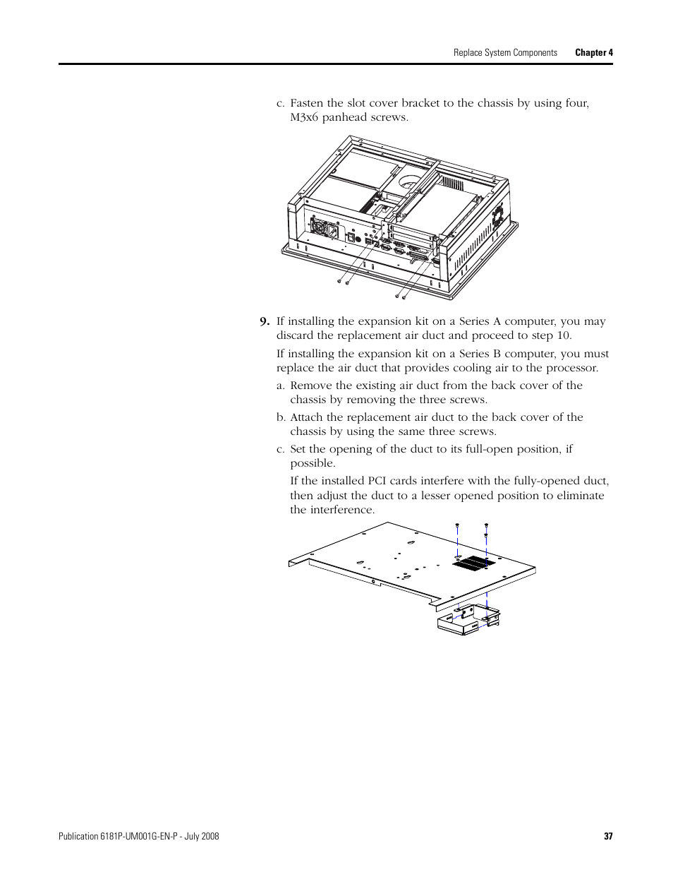 Rockwell Automation 6181P-xxxx Integrated Display Computers, Series A to D User Manual | Page 37 / 72