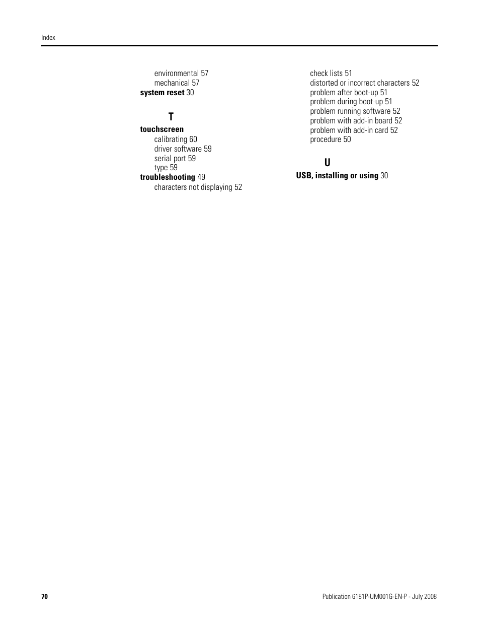 Rockwell Automation 6181P-xxxx Integrated Display Computers, Series A to D User Manual | Page 70 / 72