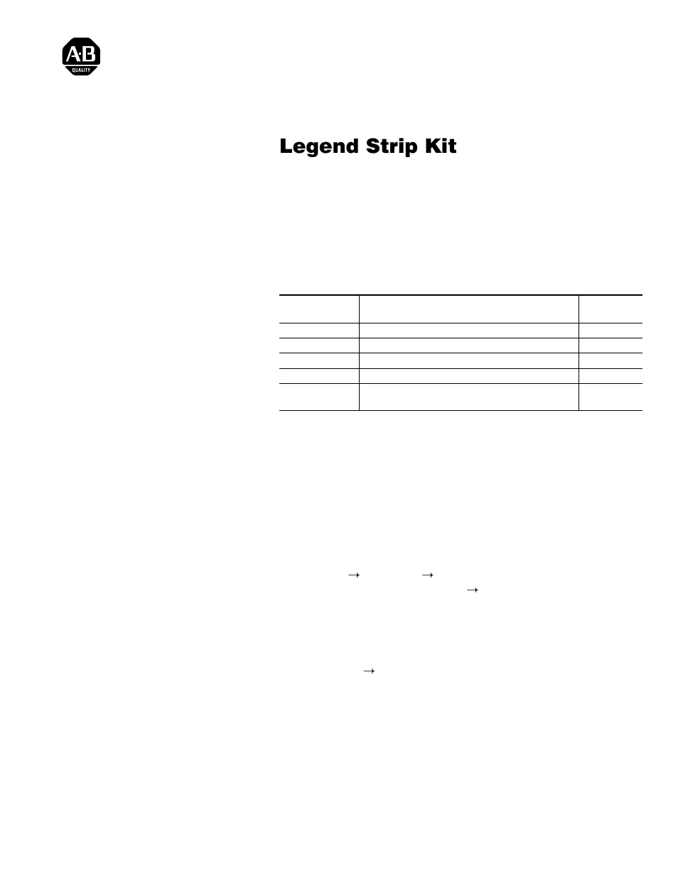 Rockwell Automation 6189-KEKIT1 Legend Strip Kit for 6180 Industrial Computers User Manual | 2 pages